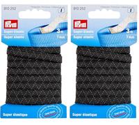 Prym 910252 Super-Elastic 7 mm schwarz (Packung mit 2)