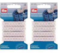 Prym 917570 Knopfloch-Elastic, weiß, 12 mm x 3m (Packung mit 2)