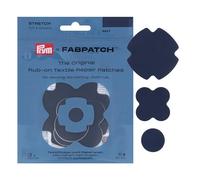 Prym 921002 FabPatch STRETCH Rub-on Patch Marine (3 Stück) - Selbstklebende bi-elastische Reparaturflicken für Sportbekleidung, Leggings, Jacken & Sneaker - Textilreparatur ohne Nähen & Bügeln