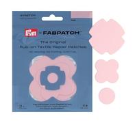 Prym 921003 FabPatch STRETCH Rub-on Patch Rosa (3 Stück) - Selbstklebende bi-elastische Reparaturflicken für Sportbekleidung, Leggings, Jacken & Sneaker - Textilreparatur ohne Nähen & Bügeln