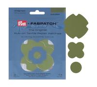 Prym 921004 FabPatch STRETCH Rub-on Patch Oliv (3 Stück) - Selbstklebende bi-elastische Reparaturflicken für Sportbekleidung, Leggings, Jacken & Sneaker - Textilreparatur ohne Nähen & Bügeln