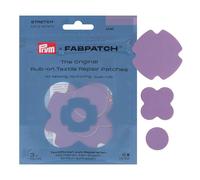 Prym 921005 FabPatch STRETCH Rub-on Patch Flieder (3 Stück) - Selbstklebende bi-elastische Reparaturflicken für Sportbekleidung, Leggings, Jacken & Sneaker - Textilreparatur ohne Nähen & Bügeln