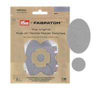 Prym 921019 FabPatch MERINO Rub-on Patch Hellgrau (2 Stück) - Selbstklebende Reparaturflicken aus 100% Merinowolle für Pullover, Feinstrick, Unterwäsche & Innenfutter - Ohne Nähen & Bügeln