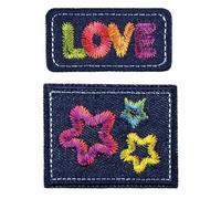 Prym 921491 Applikation Jeans LOVE, mehrfarbig