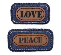 Prym 921496 Applikation Jeans LOVE, blau/braun