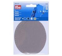 Prym 929013 Patches Velourslederimitat, aufbügelbar, 8 x 10,5 cm, grau