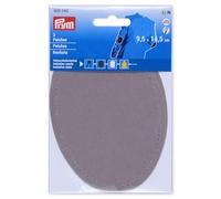 Prym 929042 Patches Velourslederimitat, aufbügelbar, 9,5 x 14,5 cm, hellgrau