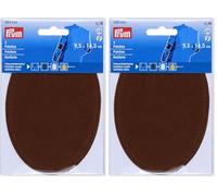 Prym 929045 Patches Velourslederimitat, aufbügelbar, 9,5 x 14,5 cm, mittelbraun (Packung mit 2)