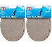 Prym 929381 Patches Velourslederimitat (bügeln) 10 x 14 cm hellgrau (Packung mit 2)