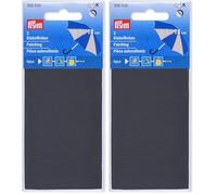 Prym 929530 Klebeflicken Nylon, 2 Stück, 6,5 x 14cm, anthrazit (Packung mit 2)