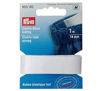 PRYM Elastic-Band, kräftig, 18mm, weiß, 1m, 66 % PES 34 ED, Bänder & Borten, Elastische Bänder