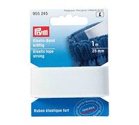 Prym 955245 Elastic-Band kräftig 25 mm weiß, 72 Prozent PES 28 Prozent ED