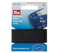 Prym 955246 Elastic-Band kräftig 25 mm schwarz, 72Prozent PES 28Prozent ED