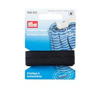 Prym 1m Knopfloch Elastic glattes Band Gummiband 18 mm schwarz