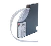 Prym 956052 Knopfloch-Elastic glattes Band 18 mm weiß, 58% PES 40% ED 2% EL
