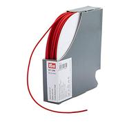 Prym 971205 Elastic-Kordel, 2,5 mm, 50 m, rot, 60Prozent ED 40Prozent PES, Ø