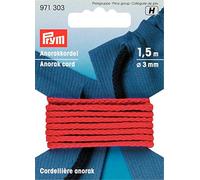 Prym 971303 Anorakkordel rot, 100% PAN, Ø 3 mm