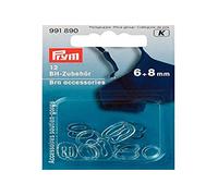 Prym 991.890 BH-Zubehör, Multi, 6+8mm, KST, transparent, 12 Stück