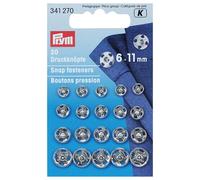 Prym Annäh-Druckknöpfe MS 6-11 mm silberfarbig