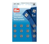 12 Annäh- Druckknöpfe ø 7mm silber