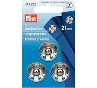 Prym Annäh-Druckknöpfe MS 21 mm silberfarbig