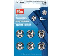 Prym Annähdruckknöpfe Metall 6 - 21 mm, 11 mm (12 Stück) silber
