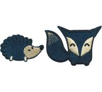 Prym Applikationen Igel & Fuchs blau