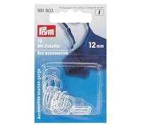 Prym BH-Zubehör Sortiment, 10-teilig – 12 mm, Kunststoff, transparent – Einheitsgröße