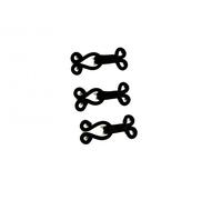 Prym Consumer 3 Pelzhaken schwarz und Augen Haken und Augen Ösen groß gesamtlänge 3,8 cm