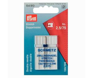 Prym Doppel-Nähmaschinennadel 130/705 2,5mm Stretch Nr.75