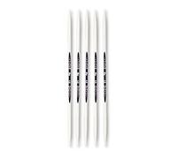 PRYM double-point Ergonomische Stricknadeln/Nadeln, High-Performance-Kunststoff, Mehrfarbig, 4,5 mm, 20 cm Länge, Set von 5, Alabasterweiß