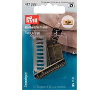 Prym 417882 Taschen altmessing gebürstet Drehverschluss, Gold, 35x17 mm