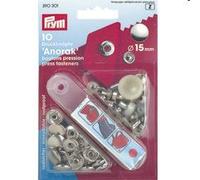 Nähfrei Anorak Druckknöpfe 15 mm silber