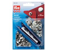 Nähfrei Anorak Druckknöpfe 15 mm silber