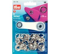 Prym Druckknöpfe Jersey Ring 18 mm, 6 Stück, altmessing