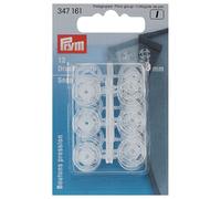 Prym Knöpfe schnappen, Plastic, Transparente, 13 mm Durchmesser, 12