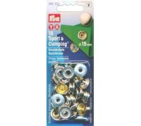 Prym Druckknöpfe Sport & Camping 15 mm, 10 Stück, schwarz brüniert