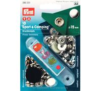 Prym Druckknöpfe Sport & Camping 15 mm, 10 Stück, silber