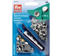 Prym Druckknöpfe Sport & Camping (15 mm/ altmessing/ 10 St./ inkl. Werkzeug)