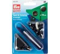 Prym 390200 Nähfrei-Druckknopf Sport & Camping Messing 15 mm brüniert, Metal