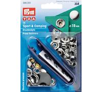 Prym Druckknöpfe Sport & Camping (15 mm/ silberfarbig/ 10 St./ inkl. Werkzeug)