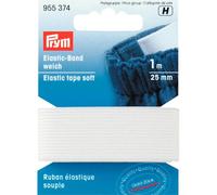 Prym Elastic Band Gummi weich weiß 25mm 1m