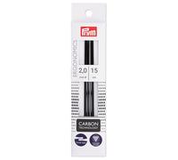 Prym Ergonomics 6"""" Doppelspitz-Carbon 2,0 mm 5er-Stricknadeln 2 mm Schwarz