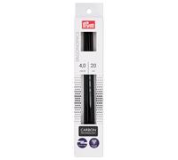 Prym Ergonomics Doppelspitz-Stricknadeln, 20,3 cm, Carbon, 4,0 mm, 5 St ck