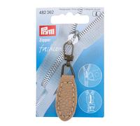 Prym Fashion-Zipper Lederimitat (67 x 17 mm/ oval/ beige)