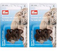 Prym Fell Haken und verdeckt Augen, braun, 3 Stück (Packung mit 2)