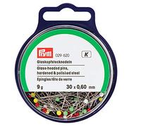 Prym Glaskopfnadeln, 0,60 x 30mm, bunt, 9g, Stahl, 30 x 0,6mm