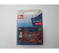 Prym Glaskopfstecknadeln superfein rot | 5g