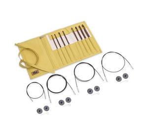 Prym Häkelnadel-Set Tunesisch in Nadeltasche Natural (Stärken 3,5-8,0 mm)