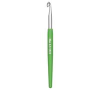 Prym Häkelnadeln für Wolle Soft-Touch-Griff, Metall, Silber, 6,5 mm